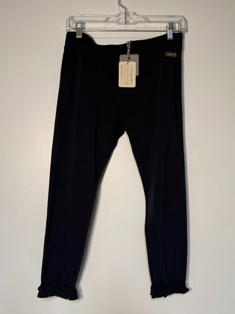 NEW Matilda Jane Leggings Blue Ruffle Hem Ankle Soft Knit Casual